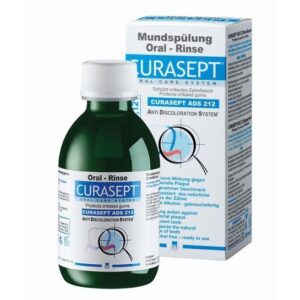CURASEPT ADS 212 (0,12% CHX, 200 ml) – Στοματικό διάλυμα Χλωρεξιδίνης 0,12% 200ml. Στοματικό διάλυμα με ισχυρή αντιμικροβιακή δράση που παρεμποδίζει δραστικά την πλάκα, συμπληρώνει τη φροντίδα κατά τη διάρκεια της μετεγχειρητικής στοματικής υγιεινής.