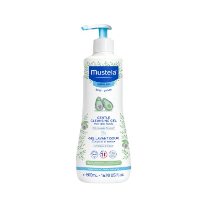 500 Mustela Gentle Cleansing Gel, Βρεφικό-Παιδικό Απαλό Αφροντούς για Σώμα & Μαλλιά 500ml - Image 1