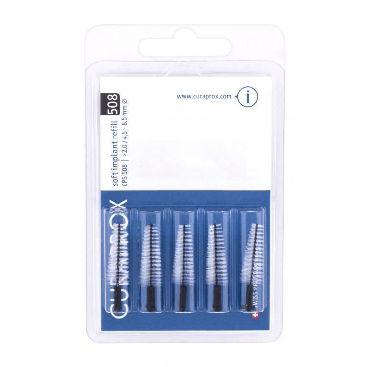 curaprox-soft-implant-refill-2-0-4-5-8-5-mm-odontoboyrtsa-5-tem-335794 CURAPROX CPS 508 soft implant (ΜΑΥΡΟ - 5 τεμάχια) – Μεσοδόντια βουρτσάκια - Image 1