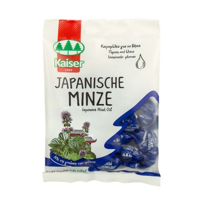 4017200082633 (1) Kaiser Japanesche Minze Καραμέλες για τον Ερεθισμένο Λαιμό & το Βήχα με Έλαιο Ιαπωνικής Μέντας, 75gr - Image 1