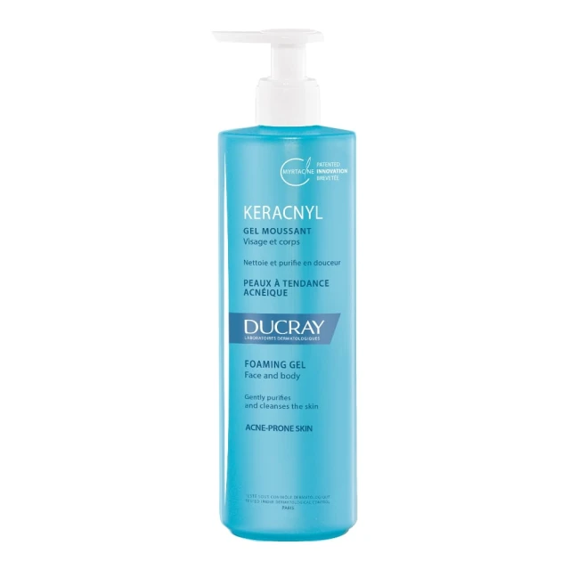 88 Ducray Keracnyl Foaming Gel for Face & Body Αφρίζον Ζελ Καθαρισμού για Δέρμα με Τάση Ακμής για Πρόσωπο & Σώμα, 400ml - Image 1