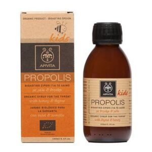 Apivita Propolis Kids Παιδικό Βιολογικό Σιρόπι για το Λαιμό με Πρόπολη, Μέλι & Θυμάρι, 150ml