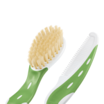 Nuk Σετ Βούρτσα από Φυσική Τρίχα & Χτένα με Στρογγυλεμένα Δόντια, 2 τεμάχια-Πράσινο