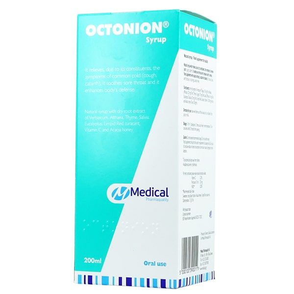 octonion Medical Pharmaquality Octonion Syrup Φυτικό Σιρόπι για την Αντιμετώπιση του Βήχα & του Κρυολογήματος - Ενηλίκων, 200ml - Image 1
