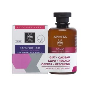 Apivita PROMO με Caps For Hair Συμπλήρωμα Διατροφής για υγιή Μαλλιά και Νύχια, 30caps & ΔΩΡΟ Apivita Women's Tonic Τονωτικό Σαμπουάν Κατά της Τριχόπτωσης για Γυναίκες, 250ml