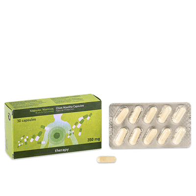 Mastihatherapy-30-Caps MASTIHATHERAPY ΚΑΨΟΥΛΕΣ ΜΑΣΤΙΧΑΣ 350MGR 30CAPS - Image 1