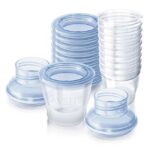 Philips AVENT SCF618/10 - Δοχεία αποθήκευσης μητρικού γάλακτος, Για εύκολη αποθήκευση & φύλαξη.Προσαρμόζεται σε όλα τα θήλαστρα & τις θηλές Avent. Χωρίς BPA, Χωρητικότητας 180 ml, 10 κύπελα + 12 καπάκια