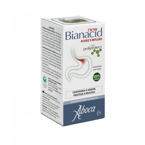 bianacis-14 Aboca Neo Bianacid για Οξύτητα & Παλινδρόμηση του Γαστροοισοφαγικού Βλεννογόνου, 14 ταμπλέτες - Image 1