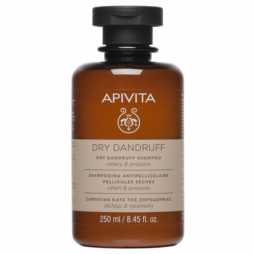 2 Apivita Dry Dandruff Shampoo Σαμπουάν κατά της Ξηροδερμίας, με Σέλερι & Πρόπολη, 250ml - Image 1