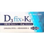 D3 fix 1200IU + Κ2 45mcg Συμπλήρωμα Διατροφής, 60 tabs