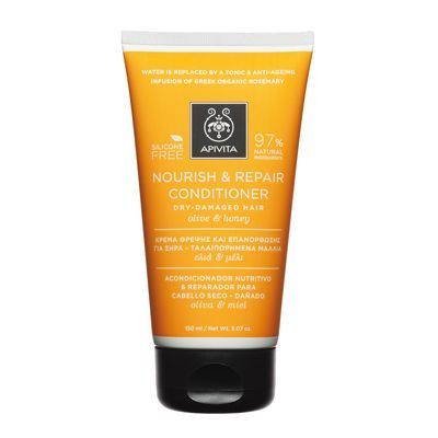 apivita-nourish-and-repair-conditioner Apivita Nourish & Repair Conditioner Κρέμα Θρέψης & Επανόρθωσης με Ελιά & Μέλι, για Ξηρά Μαλλιά, 150ml - Image 1