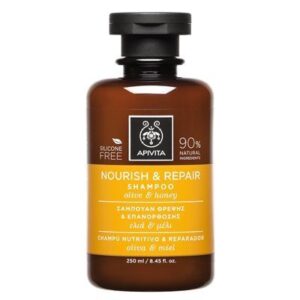 Apivita Nourish & Repair Shampoo Σαμπουάν Θρέψης & Επανόρθωσης με Ελιά & Μέλι, για Ξηρά Μαλλιά, 250ml