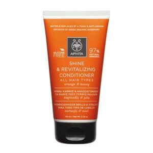 Apivita Shine & Revitalizing Conditioner Κρέμα Λάμψης & Αναζωογόνησης με Πορτοκάλι & Μέλι, για Όλους τους Τύπους Μαλλιών, 150ml
