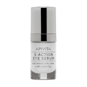Apivita 5 Action Eye Serum Καινοτόμος Ορός Ματιών Εντατικής Ενυδάτωσης & Αντιγήρανσης με Λευκό Κρίνο, 15ml