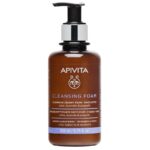 Apivita Cleansing Foam Face & Eyes Κρεμώδης Αφρός Καθαρισμού για Πρόσωπο & Μάτια με Ελιά & Λεβάντα, για Όλους τους Τύπους Δέρματος, 200ml