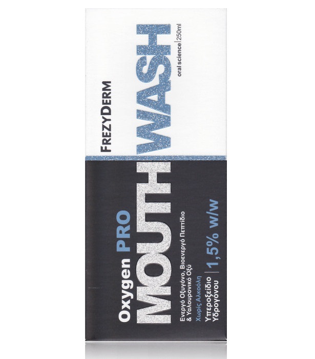 pro Frezyderm Mouthwash Oxygen Pro Στοματικό Διάλυμα Με Ενεργό Οξυγόνο, Βιονεργό Πεπτίδιο & Υαλουρονικό Οξύ, 250ml - Image 1