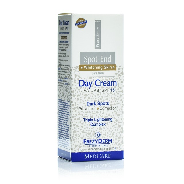 4d4970af8c3ade701e109def56c3fd07 Frezyderm Spot-End Day Cream SPF15 Kρέμα Προσώπου για Πανάδες, 50ml - Image 1