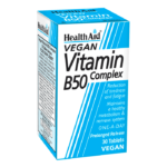 Health Aid Vitamin B 50 Complex Συμπλήρωμα Διατροφής για Ενίσχυση του Μεταβολισμού & την Υγεία του Νευρικού Συστήματος, 30tabs