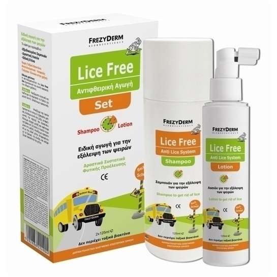 gggg Frezyderm Lice Free Set Ολοκληρωμένη Αγωγή για Ψείρες Σαμπουάν & Λοσιόν, 2 X 125ml - Image 1