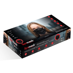 SynMask Χειρουργικές Μάσκες 3ply-Τύπου ΙΙ(EN 14683) Μαύρο 20τμχ