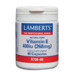 Lamberts Vitamin E 400 iu Natural Form για τη Διατήρηση της Καλής Υγείας του Δέρματος, 60caps