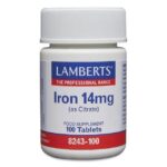 Lamberts Iron 14MG Σίδηρος Απαραίτητο για τις Γυναίκες που Βρίσκονται στην Αναπαραγωγική ηλικία, 100 tabs