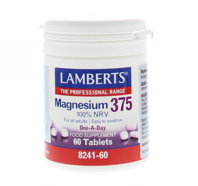 mg Lamberts Magnesium 375 Συμπλήρωμα Διατροφής με τις 4 Σημαντικότερες Μορφές Αλάτων Μαγνησίου, 60tabs - Image 1