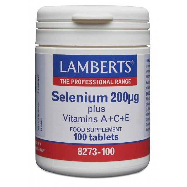 sel Lamberts Selenium 200μg & A, C, E, Αποτελεί Ζωτικό Συστατικό των Μηχανισμών Άμυνας του Οργανισμού, 100tabs - Image 1