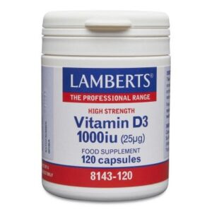 Lamberts Vitamin D3 1000IU/25μg Απαραίτητη για την Υγεία των Οστών & των Δοντιών, 120caps