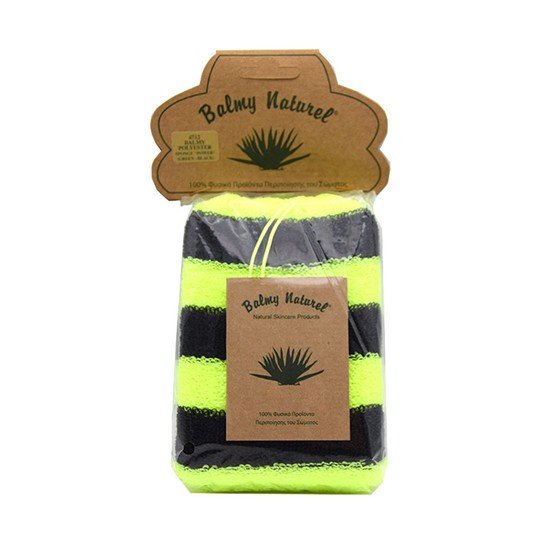 sponge Vican Balmy Naturel Polyester Sponge Σφουγγάρι Μπάνιου Μαύρο - Πράσινο 1Τμχ - Image 1