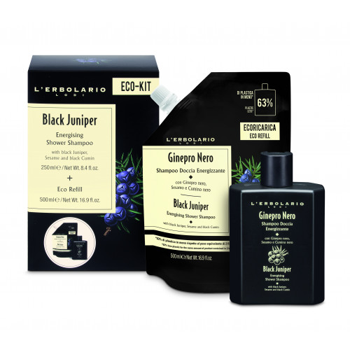ginepro L’ Erbolario Ginepro Nero-Σαμπουάν αφρόλουτρο Ginepro Nero Eco Kit - Image 1