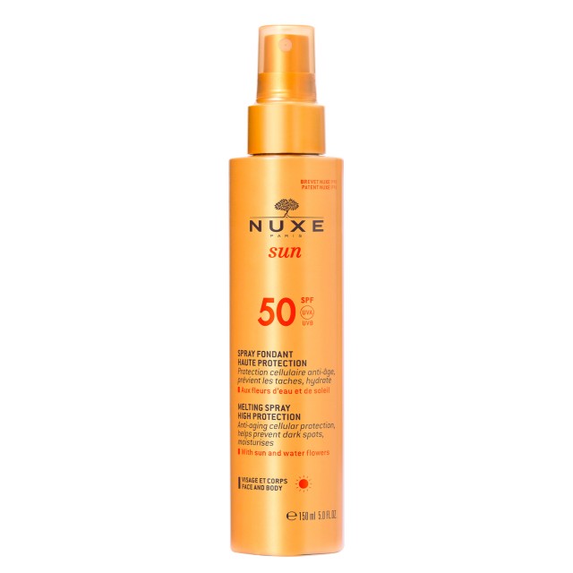 50 Nuxe Sun Melting Spray High Protection SPF50 Αντηλιακό Γαλάκτωμα για Πρόσωπο & Σώμα, 150ml - Image 1