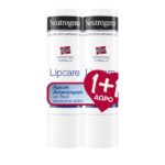 Neutrogena Norwegian Formula Lip Moisturizer 1+1 Δώρο Ενυδατικό Στικ Χειλιών, 2x48gr