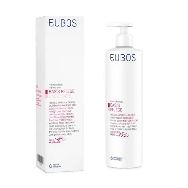 400 Eubos Liquid Washing Emulsion Red Υγρό Καθαρισμού Προσώπου & Σώματος, 400ml - Image 1