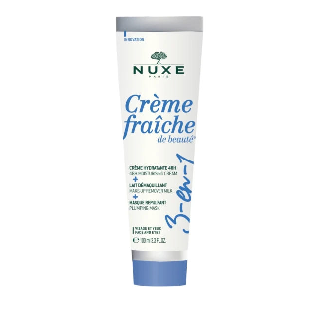333 Nuxe Creme Fraiche de Beaute 3 in 1 48ωρη Ενυδατική Κρέμα, Γαλάκτωμα Ντεμακιγιάζ & Μάσκα Επαναπύκνωσης 3σε1, 100ml - Image 1