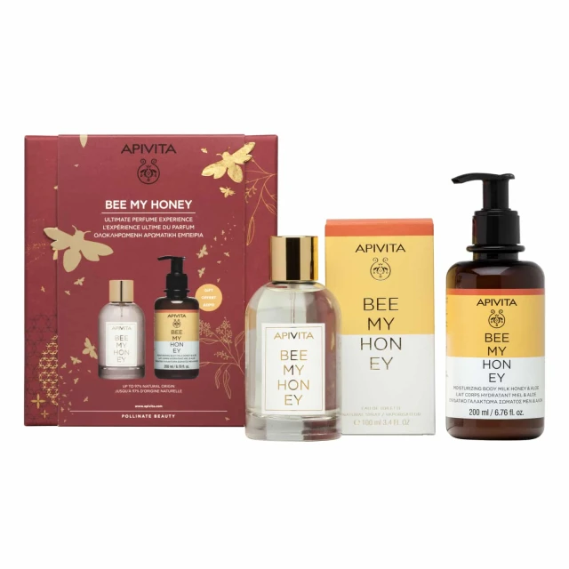 erere Apivita Promo Bee My Honey Eau de Toilette, 100ml & Ενυδατικό Γαλάκτωμα Σώματος Μέλι & Αλόη, 200ml, 1σετ - Image 1