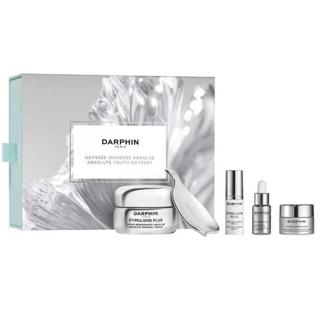 ll Darphin Absolute Youth Odyssey Promo Set με Stimulskin Plus Absolute Renewal Cream, 50ml, Massage Tool, 1τεμ, Absolute Renewal Serum, 5ml, 28-Day Divine Anti-Aging Concentrate, 5ml & Absolute Renewal Eye & Lip Contour Cream, 5ml, 1σετ - Image 1