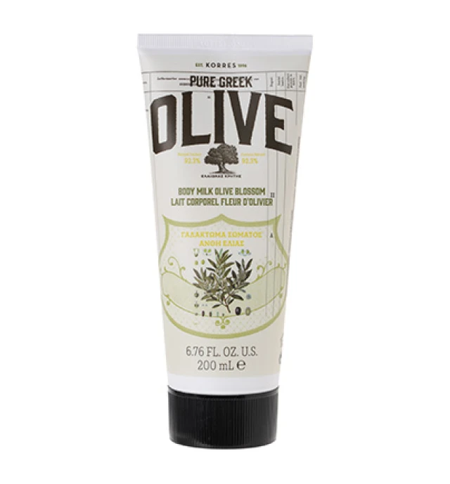 ppp Korres Pure Greek Olive Body Milk Olive Blossom Ενυδατικό Γαλάκτωμα με Άνθη Ελιάς, 200ml - Image 1