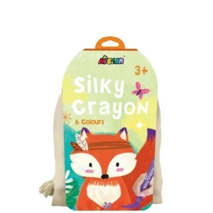 Avenir kids Arts & Crafts Silky Crayons Fox Παιδικές Μπογιές Ζωγραφικής, 6 Χρώματα