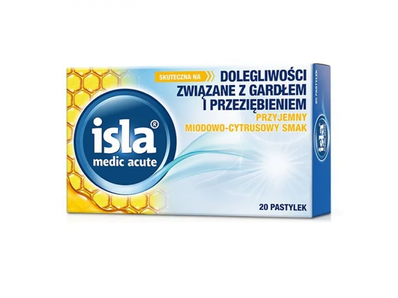 isla FarmaSyn Isla Medic Acute Παστίλιες για το Λαιμό γεύση Εσπεριδοειδή & Μέλι 20τμχ - Image 1