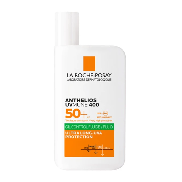 1 La Roche Posay Anthelios Uvmune 400 Oil Control Fluid Αντηλιακό Προσώπου για το Λιπαρό Δέρμα SPF50, 50ml - Image 1