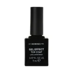 Korres Gel Effect Nail Colour Top Coat Διάφανο Βερνίκι Νυχιών, 11ml