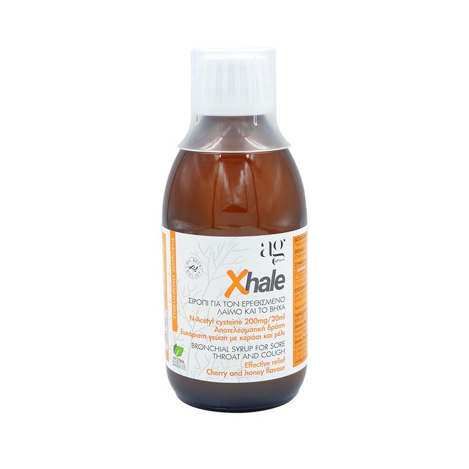 xhale AG Pharm Xhale Syrup Σιρόπι για τον Ερεθισμένο Λαιμό, 250ml - Image 1