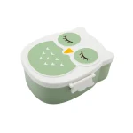 Πλαστικό δοχείο φαγητού με χώρισμα Owl Mint 17x4,5x7,5 cm Yuko
