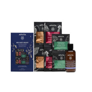 Promo Bee Party Ready Express Masks Ρόδι 2x8ml & Μάσκα Ματιών Ginko Biloba 2x2ml & Scrub Βερύκοκο 2x8ml & Αφρός Καθαρισμού Για Πρόσωπο & Μάτια 75ml