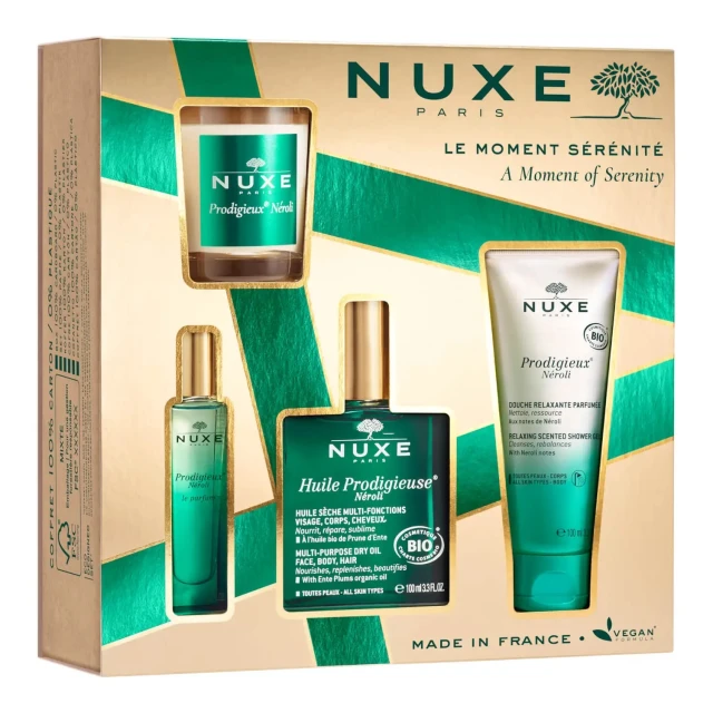 r Nuxe Promo Relaxing Prodigieux Neroli Set Αρωματικό Σετ με Ξηρό Λάδι 100ml, Αφρόλουτρο 100ml, Άρωμα 15ml & Κερί 70gr - Image 1