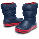 Crocs Winter Puff Boot Kids - Navy/Red - Image 2