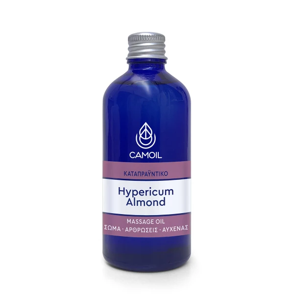 00 Camoil Hypericum Almond Massage Oil Καταπραϋντικό Έλαιο Μασάζ, 100ml - Image 1