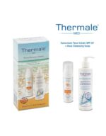Thermale Med Sunscreen Face Cream SPF50 Για Πρόσωπο & Λαιμό, 75ml & Face Cleansing Soap-Καθαριστικό Σαπούνι για Πρόσωπο & Λαιμό, 250ml