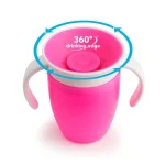 Munchkin Miracle 360 Trainer Cup (6m+) Ρόζ 207ml - Image 2
